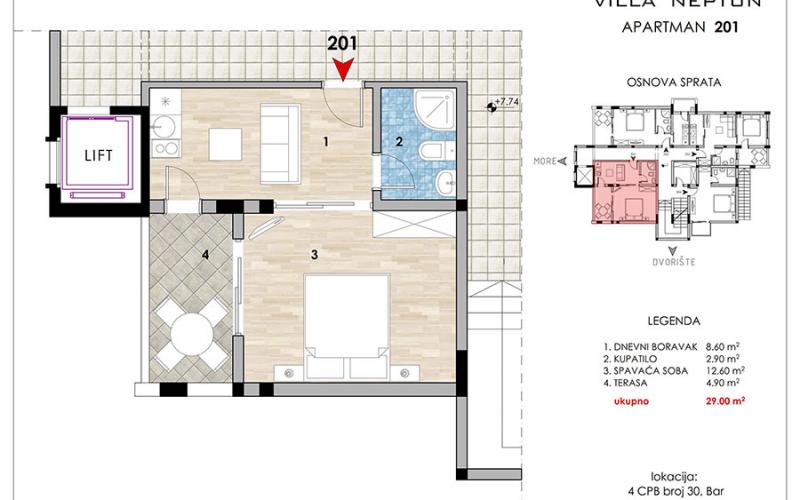 Apartman 201, Privatni smještaj Neptun - Šušanj - Apartman 201, Private accommodation Neptun - Šušanj