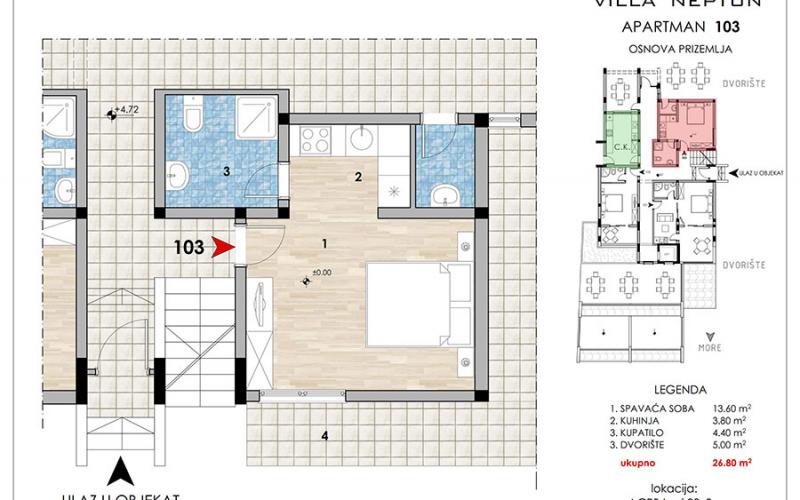 Apartman 103, Privatni smještaj Neptun - Šušanj - Apartman 103, Private accommodation Neptun - Šušanj